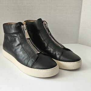 Frye Lena women's black‎ leather zippered high top shoes size 11